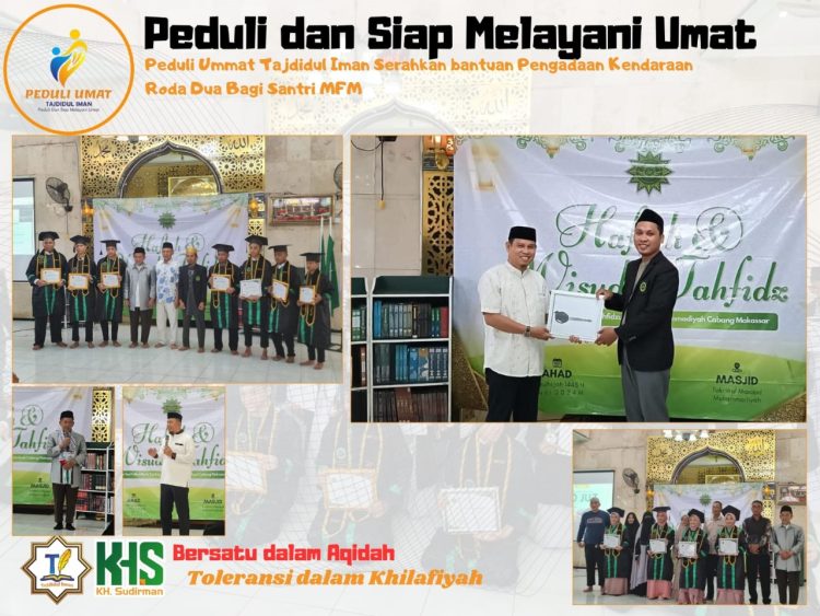 Peduli Ummat Tajdidul Iman Serahkan bantuan Pengadaan Kendaraan Roda Dua Bagi Santri MFM