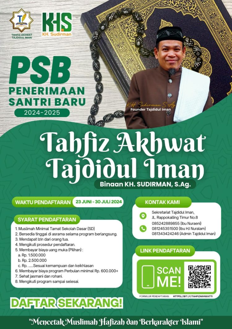 Raih Kesempatan Menjadi Hafiz Qur’an di Tajdidul Iman