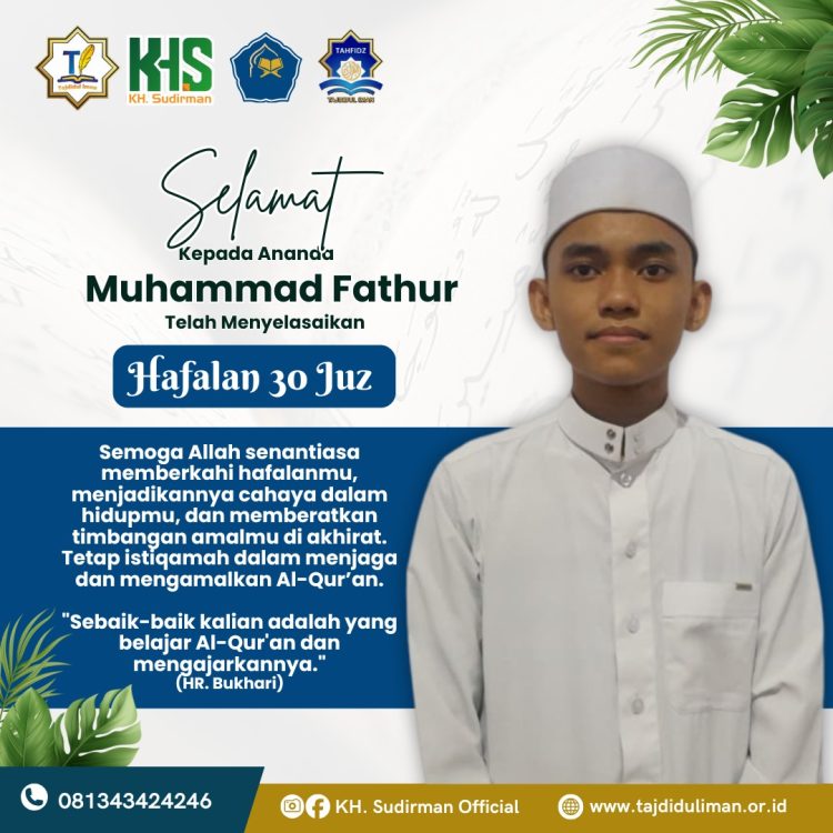 Hafiz 30 Juz, Bakal Pimpin Qiyamul Lail di Tajdidul Iman